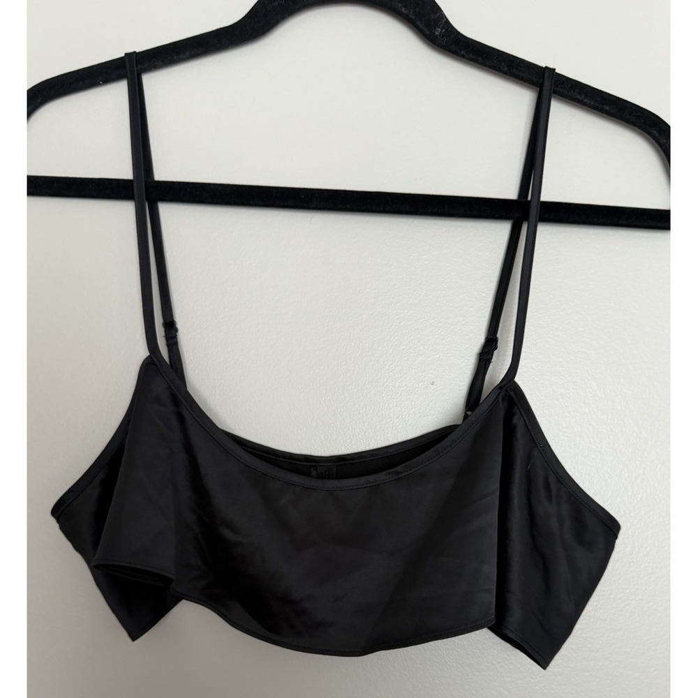 SKIMS Woven Shine Collection Satin Camisole Onyx Women's Size Medium